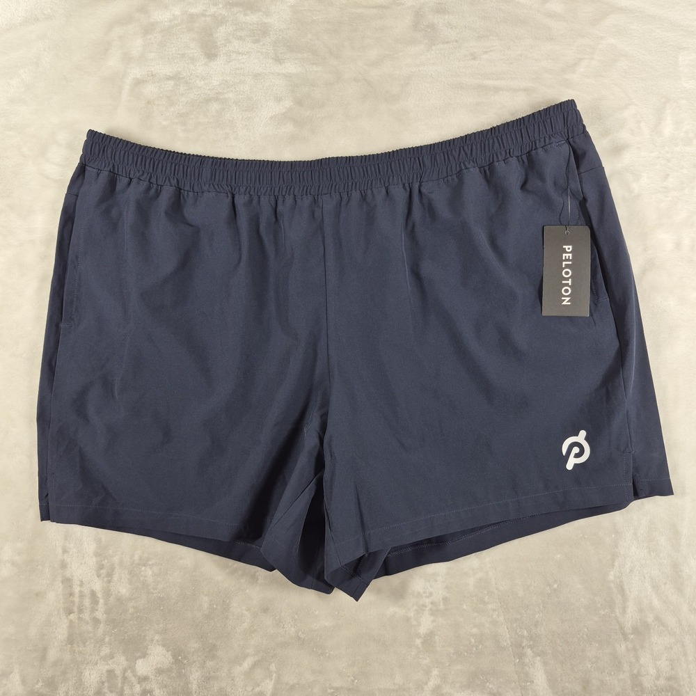 Peloton Essential Short Men's 2XL XXL Blue Unlined 5" Inseam Gym Run Active NWT